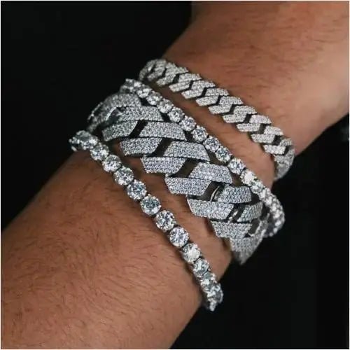 Moissanite Bracelets | Cuban, Tennis Bracelets & More