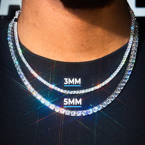 CZ VVS Tennis Chain 925 Silver (ALL SIZES) – ICEDABBA® Official