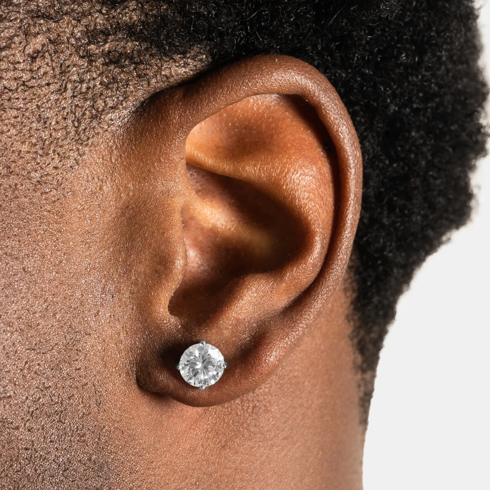 8MM Stud Earrings CZ  ICEDABBA® Official Website | Moissanite Jewelry
