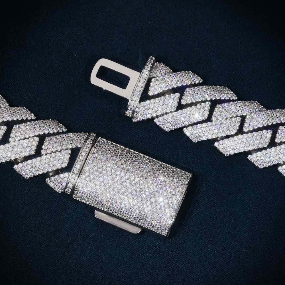 Moissanite Cuban Link Chain 14K Gold (ALL SIZES)