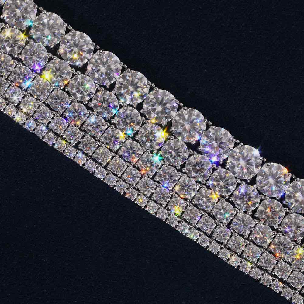 Moissanite Tennis Chain 14K Gold (ALL SIZES)